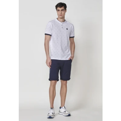 Afbeelding van Koroshi Shortsleeved Tshirt print, Heren, Maat: Medium, Blanco white