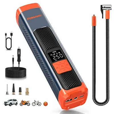 Afbeelding van FOWAWU 150PSI 6000mAh Draagbare luchtcompressors Car Portable Air Compressor,Electric Pump with Digital LCD/LED Flashlight/DC 12V, Mini Tire Inflator for Car/Bike/Motorcycle/Ball