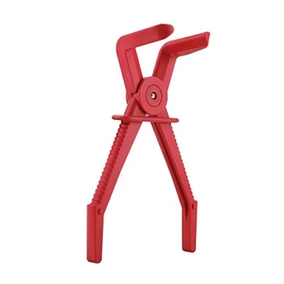 Afbeelding van 3 stuks L/M/S slangklem tang, blauw/rood kunststof flexibele gereedschapslijnen remmen brandstofverwarmers tangen rem brandstofwaterleiding klemmen ergonomische tang (rood)