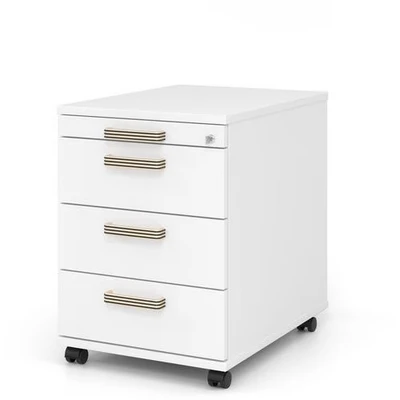 Afbeelding van Ladeblok verrijdbaar met 3 laden geribbeld handvat D58cm Hammerbacher