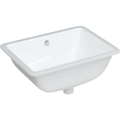 Afbeelding van vidaXL Wastafel rechthoekig 52x38,5x19,5 cm keramiek wit