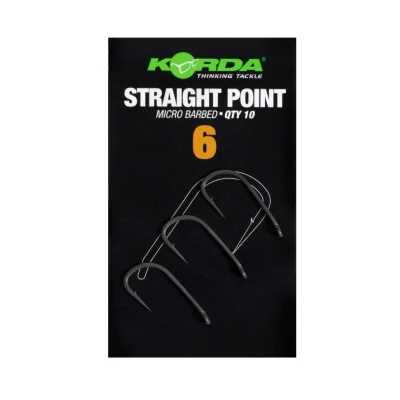 Afbeelding van Korda Straight Point Barbed Karperhaken #6 (10 Stuks)