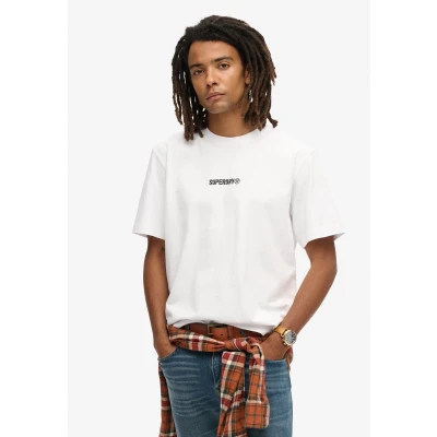 Afbeelding van Superdry Micro Logo Graphic Loose T shirt Met Korte Mouwen Wit L Man