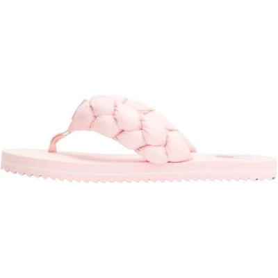 Afbeelding van Tommy Jeans Teensandalen, Dames, Maat: 40, Misty pink Textiel