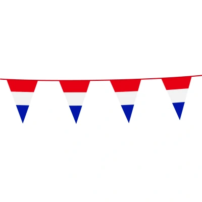 Afbeelding van Vlaggenlijn Holland rood wit blauw gestreept 10 meter