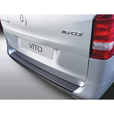 Afbeelding van RGM ABS Achterbumper beschermlijst passend voor Mercedes Vito/V Klasse/AMG/Viano Facelift 3/2019 Zwart