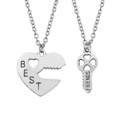 Afbeelding van Kasey Vriendschapsketting bff ketting voor 2 stuks Hart en Sleutel