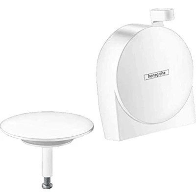 Afbeelding van Hansgrohe exafill s afbouwdeel voor badafvoer overloop en vulcombinatie mat wit 58117700
