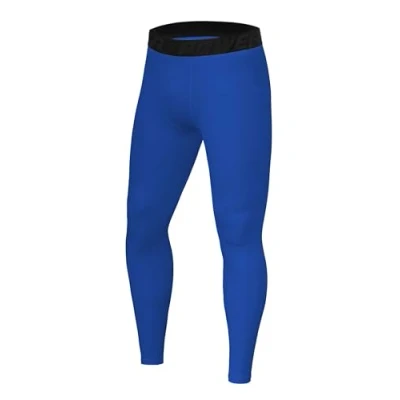 Afbeelding van PowerLayer Jongens Compression Basislaag Leggings Helderblauw, 6 8 Jaar