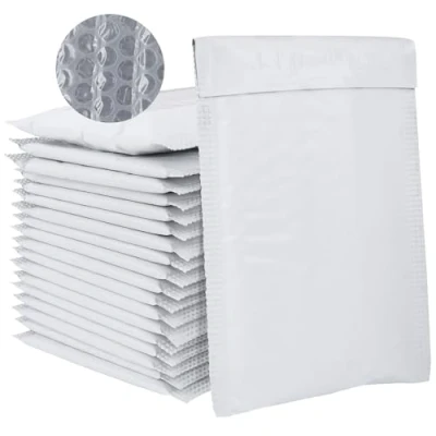 Afbeelding van enveloppen, luchtkussen, luchtkussenenveloppen, 13 x 18 cm, gevoerde zelfverzegelende bubble mailers voor verzending, verpakking en opslag, 50 stuks (13 grijs)