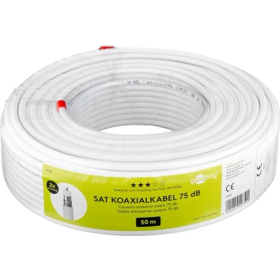 Afbeelding van Goobay 75 dB SAT Coaxial Cable, Double Shielded 50 m