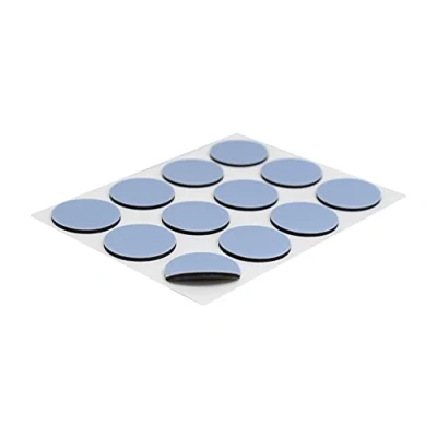 Afbeelding van GLEITGUT 16 x teflon glijders rond zelfklevend 17 mm ultra dun PTFE decoratieve ladder slechts 1,5