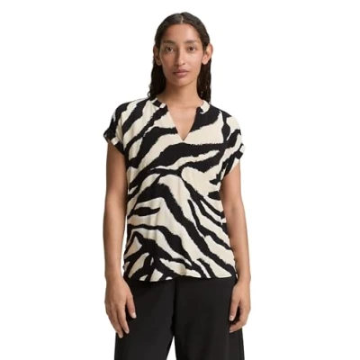 Afbeelding van TOM Tailor EASY Shape Blouse, Dames, Maat: 46, Beige