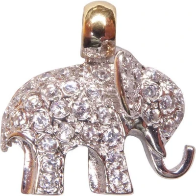 Afbeelding van Gouden olifant hanger met zirkonia
