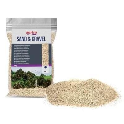 Afbeelding van Amtra Ivory White Quartz fijnste witte kwarts aquariumzand, voor zoet of zout water, korrel 0,8 1,2 mm, hoeveelheid 5 kg