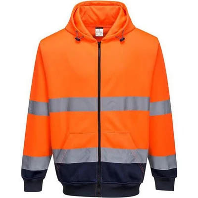 Afbeelding van Tweekleurige Sweatshirt met ritssluiting en capuchon maat XXL, OrNa