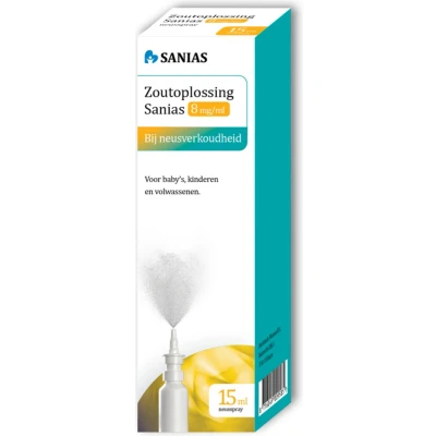 Afbeelding van Sanias Zoutoplossing Neusspray 8mg/ml, 15 ml