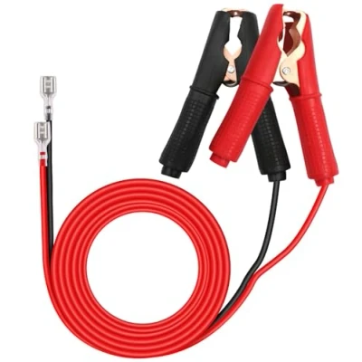 Afbeelding van HuaLiSiJi Accu krokodillenklemmen met platte stekker autoaccu 12 V 24 14 AWG 30 A voor auto&#039;s motorfietsen acculading, noodbatterijaansluiting enz ﻿ (2m)