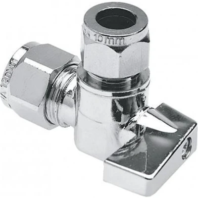 Afbeelding van Bonfix Wastafel (hoek) kogelstopkranen, verchroomd Verchroomde knop bediening haaks 12 x 10