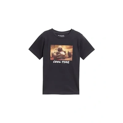 Afbeelding van TOM Tailor Tshirt print voor kinderen, Maat: 104/110, Coal grey