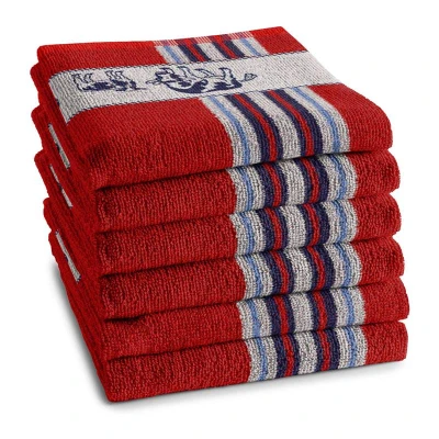 Afbeelding van Keukendoek DDDDD Friesian Red (set van 6)