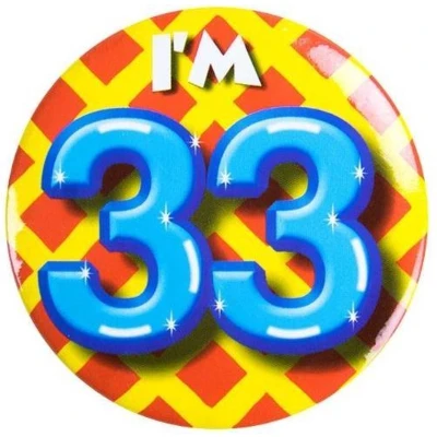 Afbeelding van Paperdreams Button klein i&#039;m 33