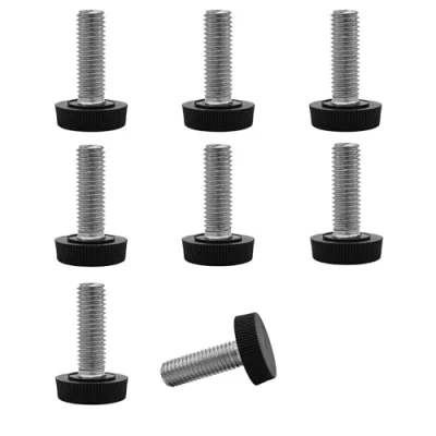 Afbeelding van SKIR&#039;CO 8 stuks, meubelstelpoten M10 x 30 mm, verstelbare ronde poten 25 mm diameter, draadnivellervoet