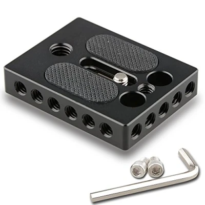 Afbeelding van CAMVATE Camera Kaas Baseplate met 1/4 &quot;&amp; 3/8&quot; Draad Gat voor DSLR Cage Rig