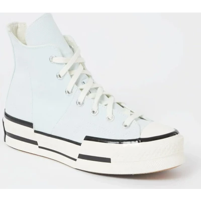 Afbeelding van Converse dames Chuck&#039;70 Plus Hi sneaker van canvas in de kleur Lichtblauw, maat: 39