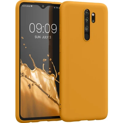 Afbeelding van kwmobile telefoonhoesje geschikt voor Xiaomi Redmi Note 8 Pro Hoesje smartphone Back cover in mango