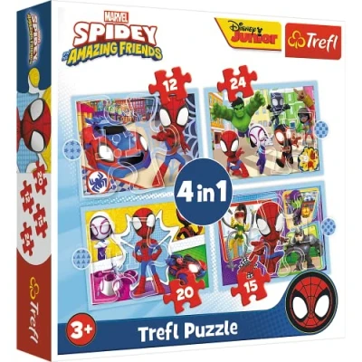 Afbeelding van Spiderman 4 in 1 Puzzel 5900511346114