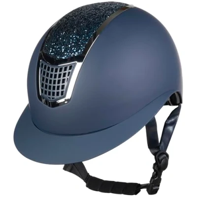 Afbeelding van HKM Cap Glamour Shield Zwart/Zwart 53 55cm