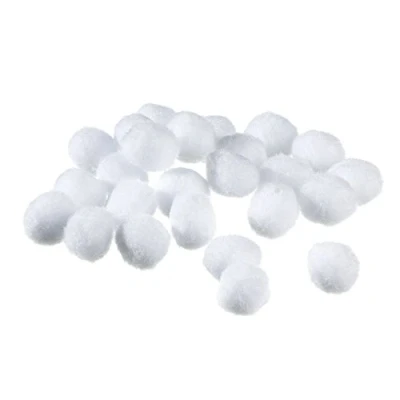 Afbeelding van EFCO Pompons 20 mm 25 st. wit, polyamide, 17 x 15 2 cm