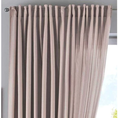 Afbeelding van Cationic &quot;JENA« Verborgen lussen, 250 x 300 cm, taupe, ondoorzichtig, linnenlook, gordijn, gemêleerd, gordijnband met gordijnhouder, 2019037