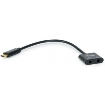 Afbeelding van Equip 133469 audio kabel 0,15 m USB C 2 x 3.5mm Zwart