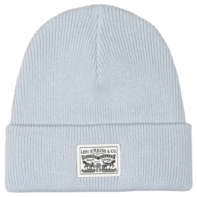 Afbeelding van Levi&#039;s Backpatch Beanie voor dames, lichtblauw, Lichtblauw., Eén Maat