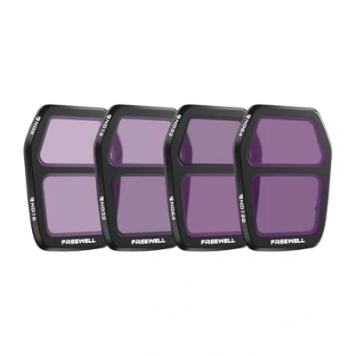 Afbeelding van Freewell Air 3S Split ND Filter 4 Pack ND8/ND16, ND16/ND32, ND32/ND64, ND64/ND128 voor gebalanceerde belichting dual lens controle bij wisselend licht