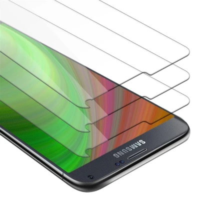 Afbeelding van Cadorabo 3x Screenprotector geschikt voor Samsung Galaxy NOTE 4 Beschermende Pantser Film in KRISTALHELDER Getemperd (Tempered) Display beschermend glas 9H hardheid met 3D Touch