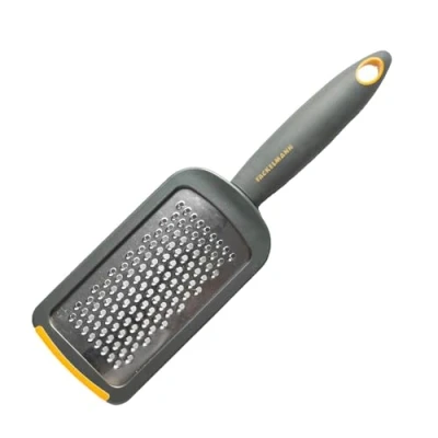 Afbeelding van Fackelmann Handrasp, Soft Touch Handvat met RVS Functiekop, 2x7.9x28cm, Zilver, Grijs, Oranje