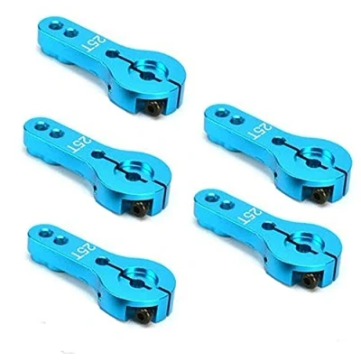 Afbeelding van WANGCL 5 STKS 25T Servo Hoorn Aluminium Arm 35mm voor RC Auto Crawler Monster Trucks Compatibel met FUTABA GM995 GM996R Blauw