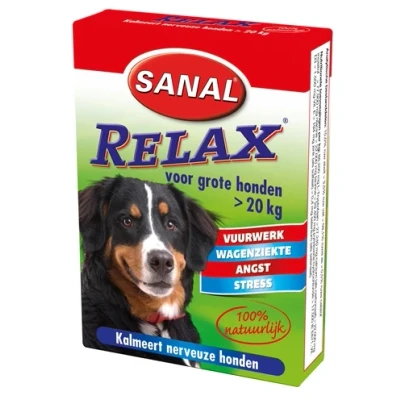 Afbeelding van Sanal Dog Relax Kalmeringstablet Large VANAF 20 KG 15 TABLETTEN