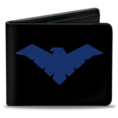 Afbeelding van Buckle Down Bi Fold Portemonnee Pu Bifold Wallet Nightwing Issue #1 Welkom bij Gotham Cover Pose/Logo Zwart/Grijs/Rood unisex volwassenen, Meerkleurig, Eén maat