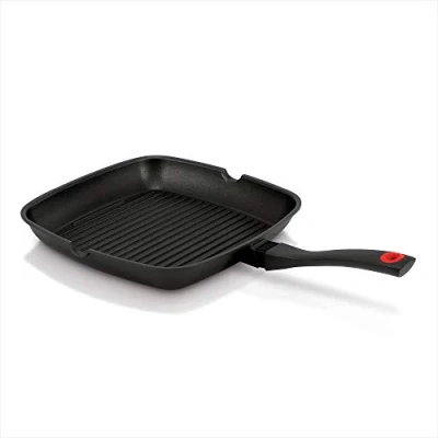 Afbeelding van Beka Grillpan, 28 cm, vierkant, van gegoten aluminium, met 2 schenktuit, hittebestendige handgreep kunststof, zwart, Energy Collection