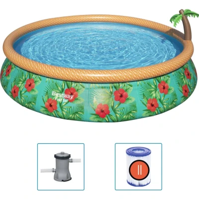 Afbeelding van Bestway Fast Set Zwembadset Paradise Palms opblaasbaar 457x84 cm