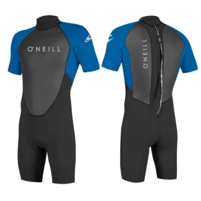 Afbeelding van O&#039;Neill Reactor II Wetsuit voor heren, 2 mm, back rits, zwart/oceaan, maat 6XL EU