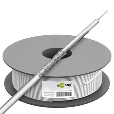 Afbeelding van Goobay 100 dB SAT Coaxial Cable, Double Shielded, CCS