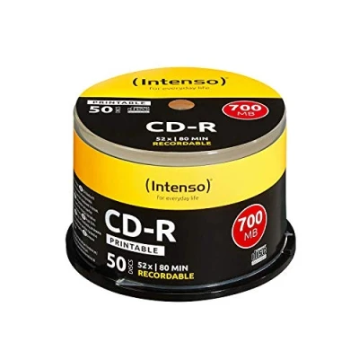 Afbeelding van 1x50 Intenso CD R 80 / 700MB 52x Speed. printable. scr. res.