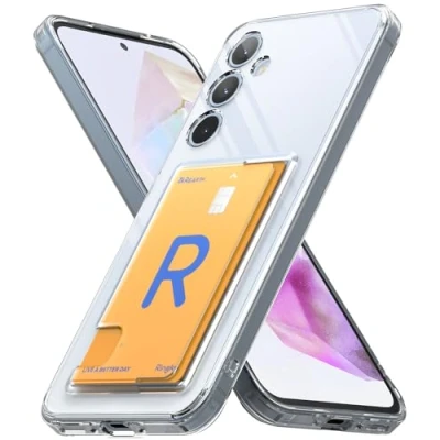 Afbeelding van Ringke Fusion Card Compatibel met Samsung A35 5G Case, Transparante Harde Achterkant Ingebouwde Kaarthouder Wallet Cover Voor Galaxy Clear