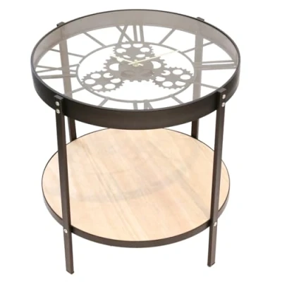 Afbeelding van HOME DECO FACTORY HD6447 Table Basse Sallon D Appoint Horloge