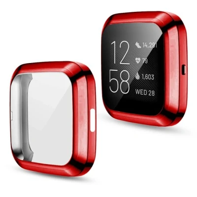 Afbeelding van Fitbit Versa 2 Soft TPU case (volledig beschermd) Rood